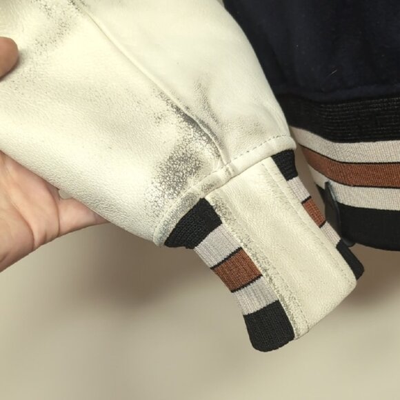 Coach Classic Navy and White Bomber Jacket - Picture 8 of 11